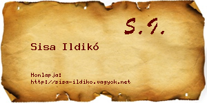 Sisa Ildikó névjegykártya