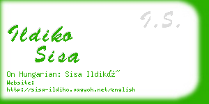 ildiko sisa business card